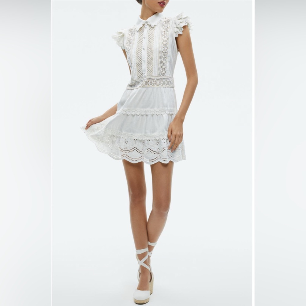 Brand New! Alice & Olivia Cotton Mini Shirtdress